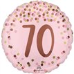 18in PRETTY PINK 70TH BIRTHDAY FOIL BALLOON