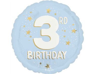 18in LITTLE MISTER AGE 3 FOIL BALLOON