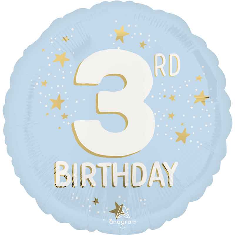 18in LITTLE MISTER AGE 3 FOIL BALLOON