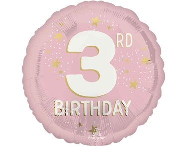 18in LITTLE MISS AGE 3 FOIL BALLOON