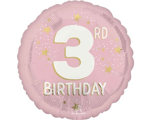 18in LITTLE MISS AGE 3 FOIL BALLOON
