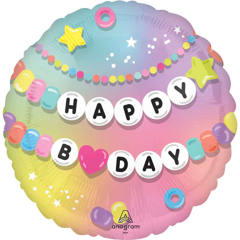 18in FRIENDSHIP HAPPY BIRTHDAY FOIL BALLOON