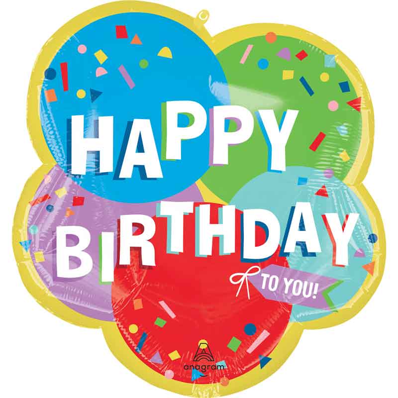SUNNY BALLOONS BIRTHDAY SUPERSHAPE FOIL BALLOON