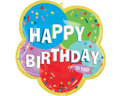 SUNNY BALLOONS BIRTHDAY SUPERSHAPE FOIL BALLOON