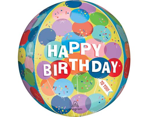 SUNNY BALLOONS BIRTHDAY ORBZ BALLOON
