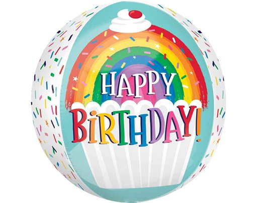 RAINBOW SPRINKLES BIRTHDAY ORBZ BALLOON