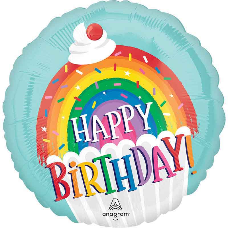 18in RAINBOW SPRINKLES BIRTHDAY FOIL BALLOON
