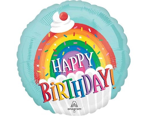 18in RAINBOW SPRINKLES BIRTHDAY FOIL BALLOON