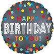 18in SATIN CONFETTI BURST BIRTHDAY FOIL BALLOON