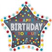 SATIN CONFETTI BURST BIRTHDAY SUPERSHAPE BALLOON