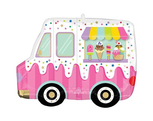 HERE'S THE SCOOP ICE CREAM TRUCK SUPERSHAPE BALLOON