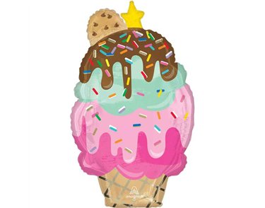 HERE'S THE SCOOP CONE SUPERSHAPE BALLOON