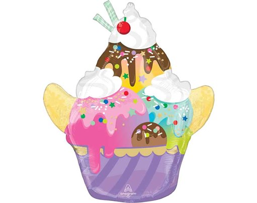 HERE'S THE SCOOP SUNDAE SUPERSHAPE BALLOON