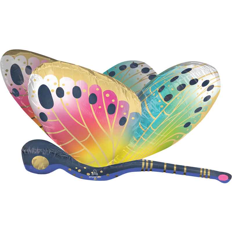 SATIN VIBRANT FLUTTERS DRAGONFLY ULTRASHAPE BALLOON