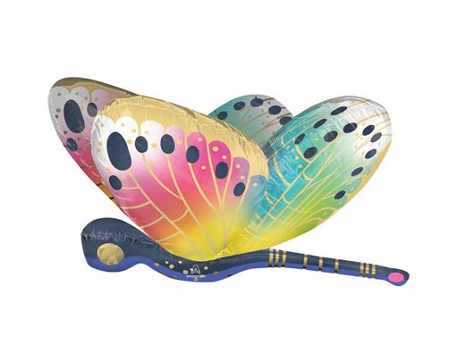 SATIN VIBRANT FLUTTERS DRAGONFLY ULTRASHAPE BALLOON