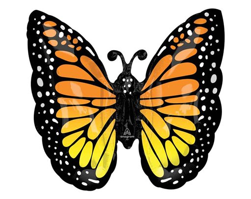 MONARCH BUTTERFLY GLOW SUPERSHAPE BALLOON