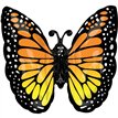 MONARCH BUTTERFLY GLOW SUPERSHAPE BALLOON