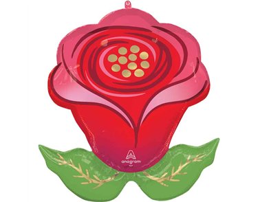 SENDING FLOWERS ROSE SUPERSHAPE BALLOON