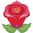 SENDING FLOWERS ROSE SUPERSHAPE BALLOON