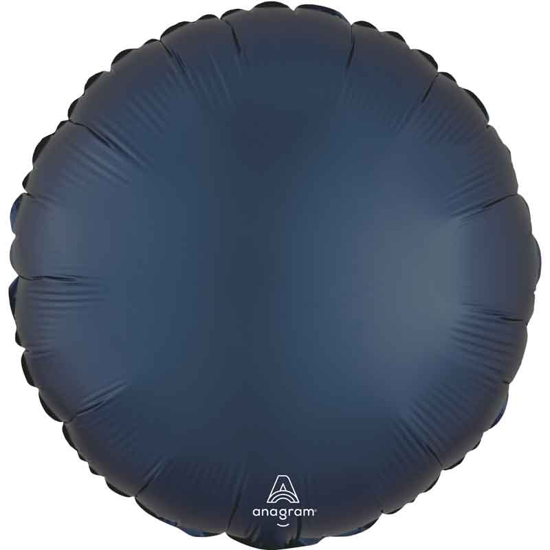 18in SATIN TRUE NAVY CIRCLE FOIL BALLOON