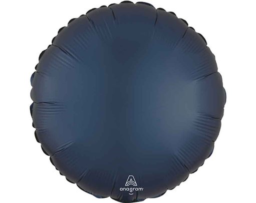 18in SATIN TRUE NAVY CIRCLE FOIL BALLOON