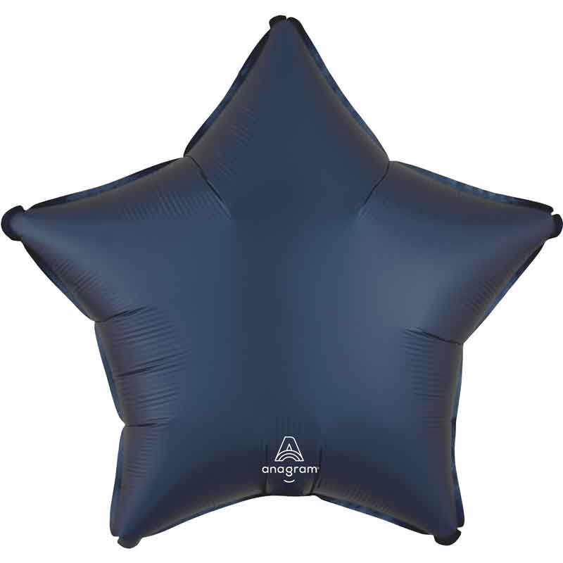 18in SATIN TRUE NAVY STAR FOIL BALLOON
