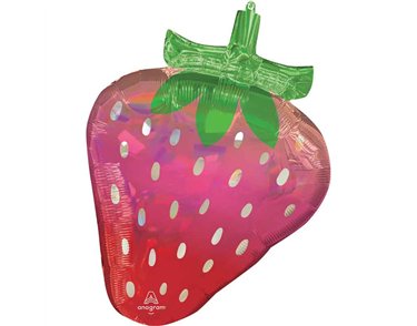 FRUITY MIX IRIDESCENT STRAWBERRY SUPERSHAPE BALLOON