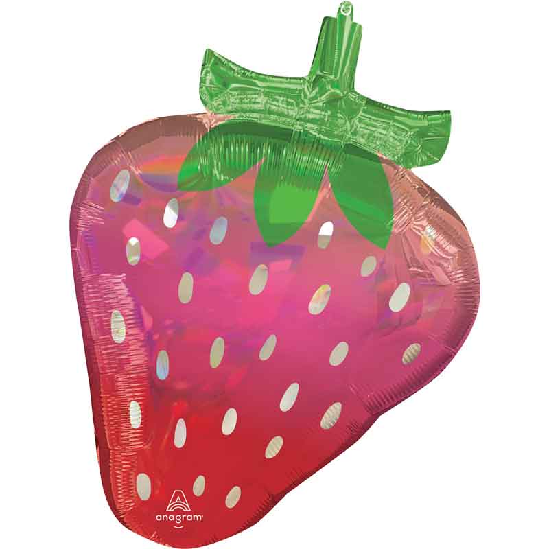 FRUITY MIX IRIDESCENT STRAWBERRY SUPERSHAPE BALLOON