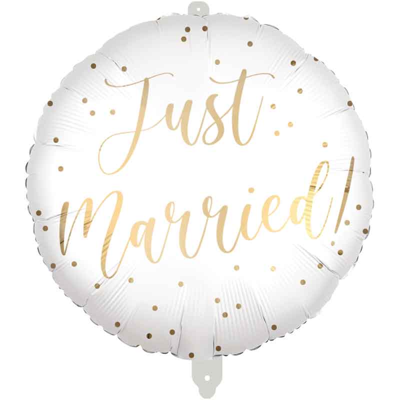 18in "JUST MARRIED" FOIL BALLOON