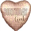 18in "BIRTHDAY GIRL ANIMAL PRINT" FOIL BALLOON