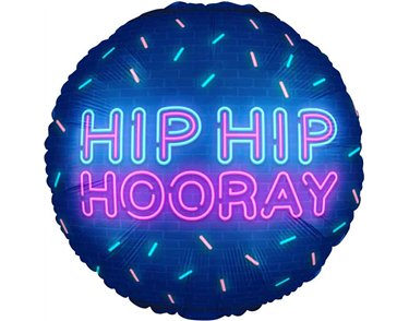 18in "HIP HIP HOORAY" FOIL BALLOON