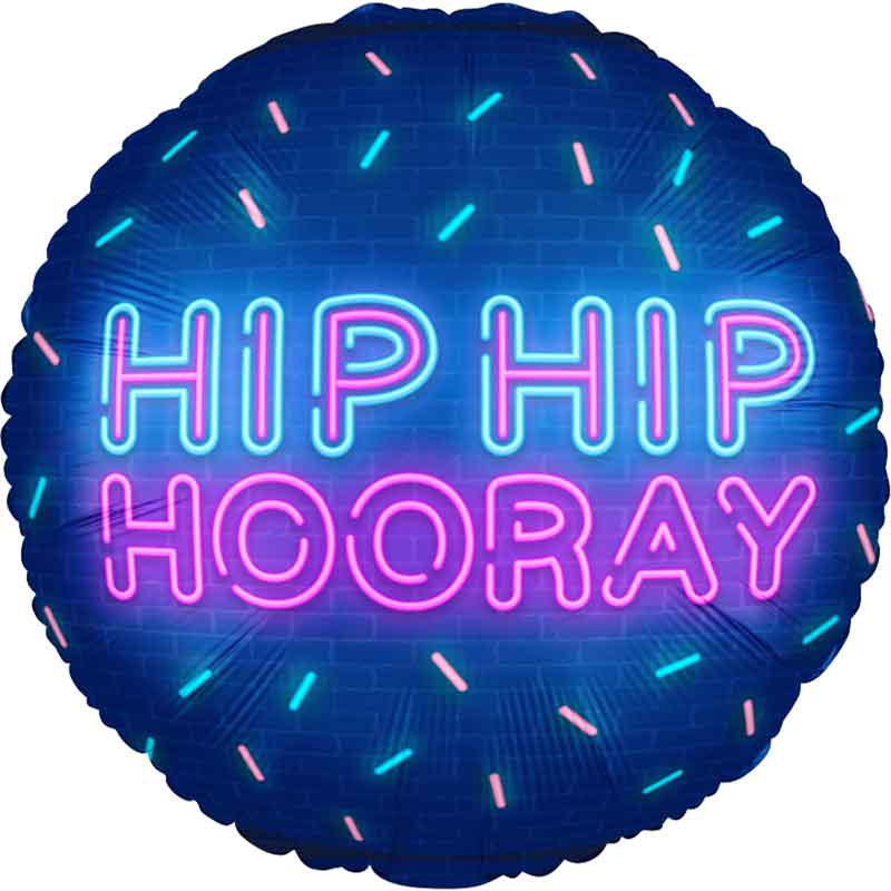 18in "HIP HIP HOORAY" FOIL BALLOON