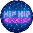 18in "HIP HIP HOORAY" FOIL BALLOON