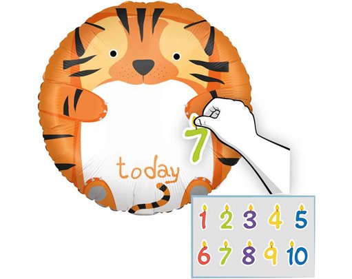 PERSONALISABLE MILESTONE TIGER FOIL BALLOON