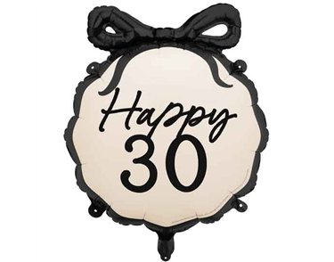 18in "HAPPY 30" WITH BOW FOIL BALLOON