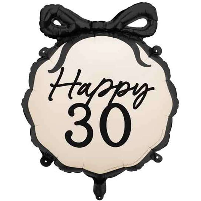 18in "HAPPY 30" WITH BOW FOIL BALLOON