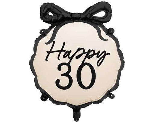 18in "HAPPY 30" WITH BOW FOIL BALLOON