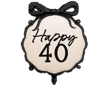 18in HAPPY ''40'' WITH BOW FOIL BALLOON