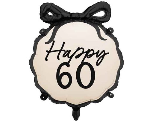 18in HAPPY ''60'' WITH BOW FOIL BALLOON