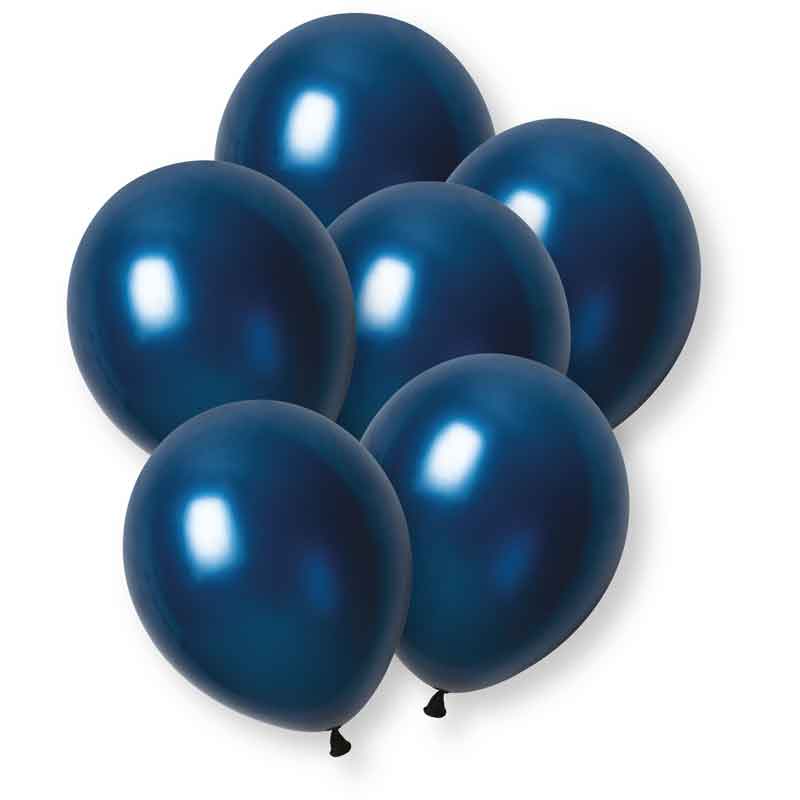 8PK 12in NAVY BLUE PEARLISED BALLOONS