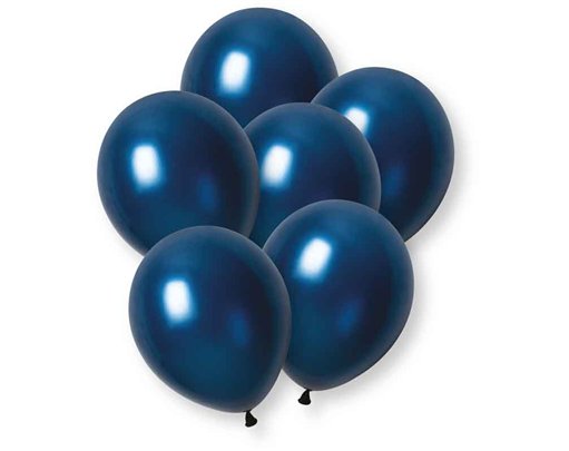 8PK 12in NAVY BLUE PEARLISED BALLOONS