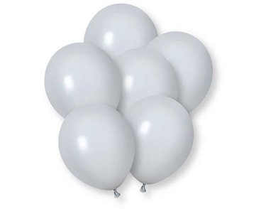 10PK 12in GREY BALLOONS