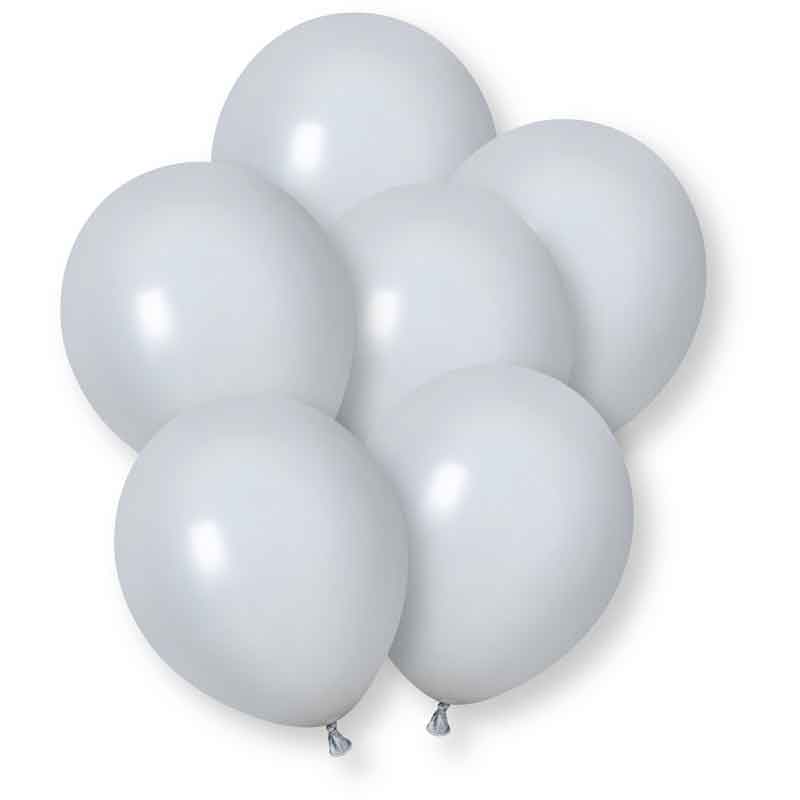 10PK 12in GREY BALLOONS