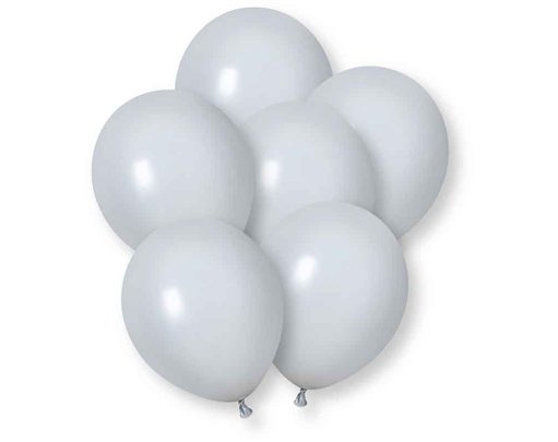 10PK 12in GREY BALLOONS