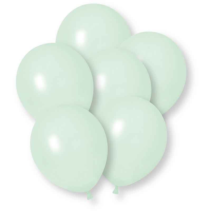 10PK 12in MACARON GREEN BALLOONS