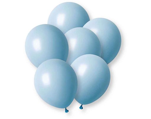 10PK 12in MACARON BLUE BALLOONS