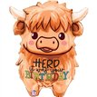 31in HIGHLAND COW BIRTHDAY FOIL BALLOON