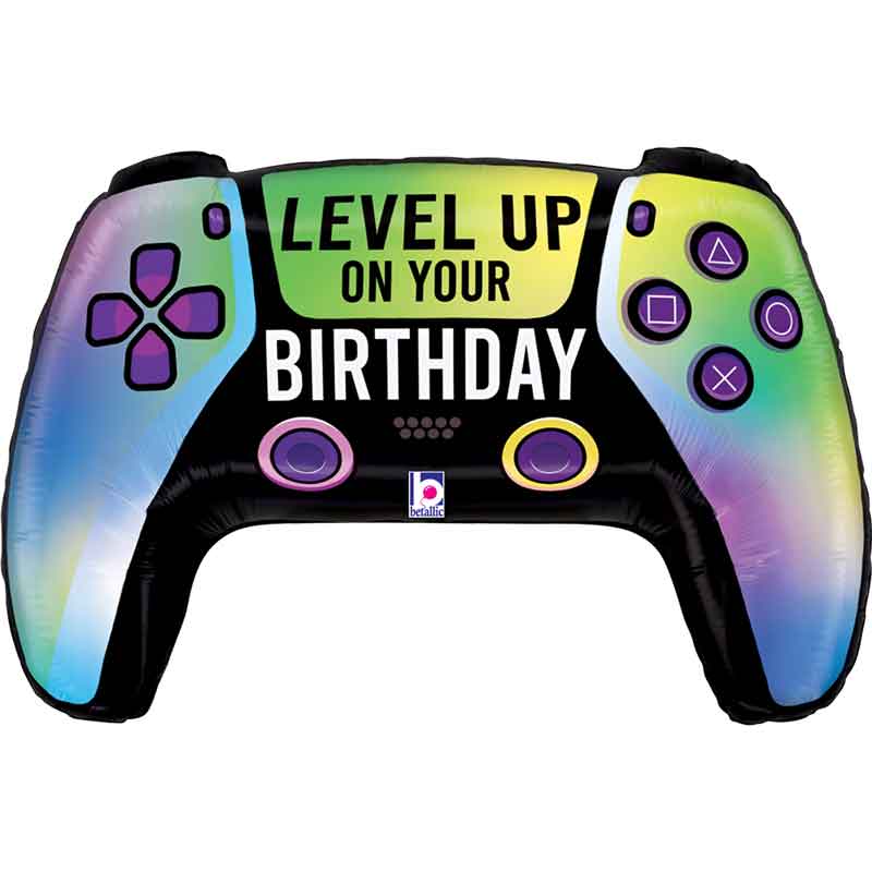 35in VIVID GAME CONTROLLER BIRTHDAY FOIL BALLOON