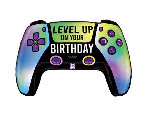 35in VIVID GAME CONTROLLER BIRTHDAY FOIL BALLOON
