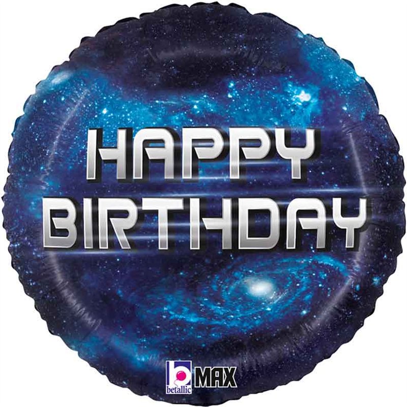 18in BIRTHDAY GALAXY FOIL BALLOON